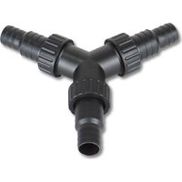 SunSun Y Verteiler 20/25mm (3/4" / 1") mit Stufentüllen zur Verbindung von z.B. Pumpen und Filtern für Teichpumpen und Wasserläufe