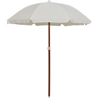 Vidaxl – Parasol droit 180 cm en polyester anti-UV – Mât en acier avec revêtement bois – Protection optimale contre les UV – Facile à nettoyer