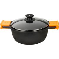 Hoher Schmortopf aus Aluminiumguss, 24 cm, mit 6 mm Deckel