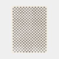 Tapis damier à poils longs - Colorama - Gris coloré - 160 x 213 cm