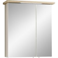 Pelipal Spiegelschrank Quickset 84-I LED-Kranzbeleuchtung Kaschmir/Riviera Eiche 60 cm Spiegelschrank