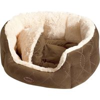 Nobby Hundebett & Katzenbett Ceno oval 65 x 57 x 22 cm beige-braun Transportboxen & Decken
