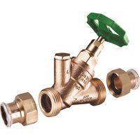 Kemper Standard Freistrom-Absperrventil ohne Entleerung, Mapress-Verschr. DN 25/28, PN 16, Rotguss/Messing, Figur 174 20 VT