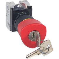 Coup de poing à accrochage non lumineux Osmoz complet IP69 Ø40 EN 418 à clé - rouge - LEGRAND