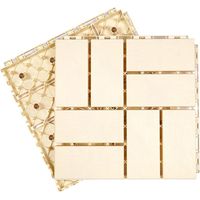 Terrasse carrée en Bois-Plastique, tuiles Composites emboîtables, terrasse extérieure, toits, Jardins, patios, parquet à Pose Automatique(Bianco,3030cm 1pcs)