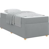 Lit adulte - lit contemporain - Cadre de lit avec matelas Gris clair 80 x 200 cm tissu fr4528 - Maison La Vie