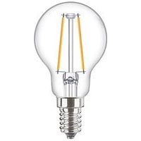 Ampoule E14 Sphérique - Filament - Blanc chaud - Lot de 2 - 25W