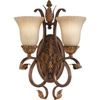 Applique lumineuse acier verre H 49,5 cm hall light 2 flammes style vintage