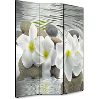 Lupia - Separe' per interni, Divisorio 135,6 x H 176 x P 3,1 cm FLOWER paravento 3 Ante in legno con Tele stampate fronte retro Soggetto unico