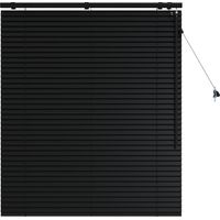 vidaXL Venetian Blind Black 100 x 130 cm 35 mm Solid Paulownia Wood