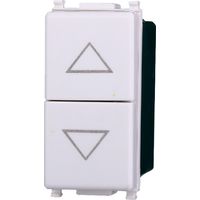 Modulo pulsante doppio, interblocco saliscendi, serie Starlight, bianco, compatibile con serie Vimar Plana - Ettroit EV1204