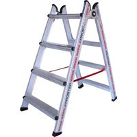 Escabeau marchepied double 2x6 marches 80 mm PROSTEP Haut. d'accès 2,85 M