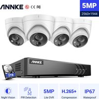 ANNKE 8CH CCTV Kit 5 in 1 DVR 45MP Smart IR Night Vision Waterproof Remote Monitoring Security CCTV Camera System - 2TB HDD