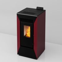 Stufa a pellet canalizzata Courmayeur 8,74 kw bordeaux