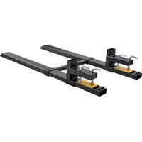 Mophorn Forche per pallet capacità 2000 libbre, forche a morsetto per impieghi gravosi da 43" con barra stabilizzatrice regolabile, forche per benna del trattore per minipale e caricatori