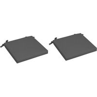 2er-Set Stuhlauflagen - JARDIN PRIVE - Monte Carlo - Abnehmbar - Schiefer - 79 x 59 x 39 cm