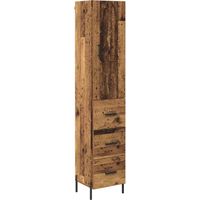 Armoire Haut de rangement - Armoire De Chambre Bois Ancien 34,5 x 34 x 180 cm Bois d'ingénierie fr8179 - Maison La Vie