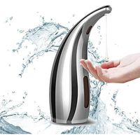 RAPANDA Automatischer Seifenspender 300 ml mit Infrarotsensor und rutschfestem Boden, wasserdicht (IPX6), Edelstahl, für Badezimmer