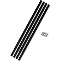 Vidaxl – Tube d'extension de tarière de sol 4x1 m – Acier renforcé pour terrains accidentés – Raccord de tube carré 30x30 mm – 4 pièces incluses