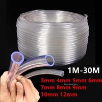 Tuyau en PVC transparent (5 mm x 7 mm, 1 mètre) pour pompe à eau, diamètre intérieur : tuyau pour aquarium et arrosage de jardin