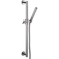 PaulGurkes Ensemble de barre de douche murale avec robinet croisé, douchette, flexible
