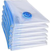 Lot de 6 sacs de rangement sous vide XXL pour couettes et vêtements (100 x 70 cm).