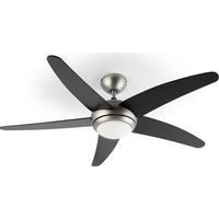 Bolero 2-in-1-Deckenventilator 134cm Leuchte 55W Fernbedienung schwarz