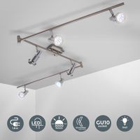 Plafonnier LED barre lumineuse 6 spots éclairage plafond spots modernes
