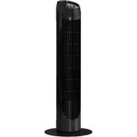 Ventilateur Tour 45 W Noir, Silencieux, 3 Vitesses, Oscillation 70°, Corps ABS, Ø27 x 75 cm