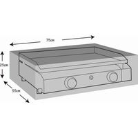 Werka Pro – Housse de protection pour plancha à gaz 75 x 55 x 25 cm – Polyéthylène 90 g/m² – Résistante aux intempéries – Forme rectangulaire - CM 75 X