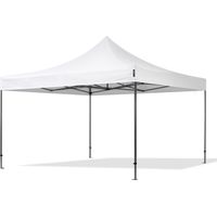 4x4 m Faltpavillon, PREMIUM Stahl 40mm, weiß