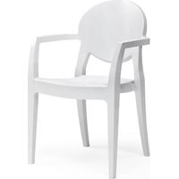 Chaise design, Chaise glossy design avec accoudoirs - IGLOO Blanc en Plastique, Scab design