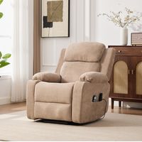 Fauteuil relax électrique releveur avec massage et fonction chauffante taupe