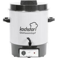 Stérilisateur autocuiseur en email avec robinet - KOCHSTAR - 14 bocaux - 27L - 1800W - thermostat capillaire