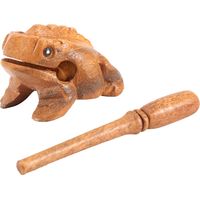 Grenouille Crapaud Porte-Bonheur en Bois Artisanal - Instrument de Musique Traditionnel Thaïlandais - Décoration Bureau Maison