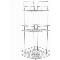 Mensola Angolare Doccia A 3 Ripiani Portaoggetti In Metallo Scaffale Bagno 59260