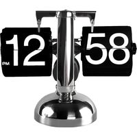 Horloge Flip, Flip Clock, Horloge a Bureau, Rétro Numérique à Rabat, Desk Clock, Horloges De Rabat Mécanique Rétro Minimaliste à Pied Unique, pour Salon à la Maison(Noir)