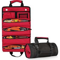 Borsa portautensili multifunzionale di grande capacità, borsa portautensili per la manutenzione, kit hardware, rosso