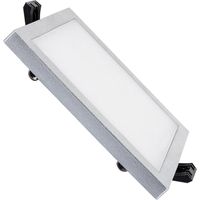 LED Einbaustrahler flach 8W Eckig High Lumen Ausschnitt Ø75 mm LIFUD Silber 4000K Neutralweiß