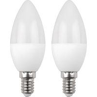 2er-Pack LED-Kerzenlampen E14, 7,4 W (entspricht 60 W), 806 lm, 6000 K, 25.000 h, SevenOn Premium
