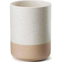 Porte-ustensiles de cuisine pour plan de travail de cuisine en céramique, pot à ustensiles pour plan de travail-Couleur crème mate