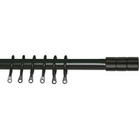 BARRE MÉTAL EXT KIT KANSAS NOIR - 125-245 CM
