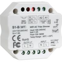 LED-Dimmer Triac WiFi Triac RF 1CH 1.5A AC Kompatibel mit Taster Weiß
