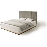 LETTO IMBOTTITO UNIKO 160x200 SOLIK ROVERE NATURALE