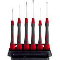 Wiha Set di giravite di precisione PicoFinish® A taglio, Phillips 7 pz. con supporto (42990)