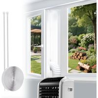 400CM Kit Calfeutrage Climatiseur, Joint de Fenêtre pour La Climatisation Mobile, Tissu De Calfeutrage pour Fenêtres, Fonctionne avec Toutes Les Unités de Climatisation, Installation Facile