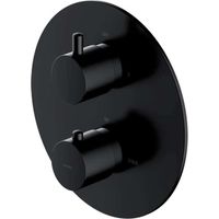 OMNIRES Y - Grifo termostático empotrado para 2 dispositivos, negro Y1236ROBL