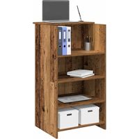 Vidaxl – Bureau de réception vieux bois 55x50x103,5 cm – Bois d'ingénierie résistant à l'humidité – Comptoir intégré pour rangement – Design fonctionnel