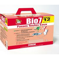 Entretien fosses toutes eaux BIO 7 – Formule écologique 12 mois – Préserve l'efficacité et évite les désagréments – Utilisation mensuelle – Ab7 Industrie