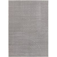 BOBOCHIC - Tapis poils ras HERVE motif abstrait 200x290 Gris